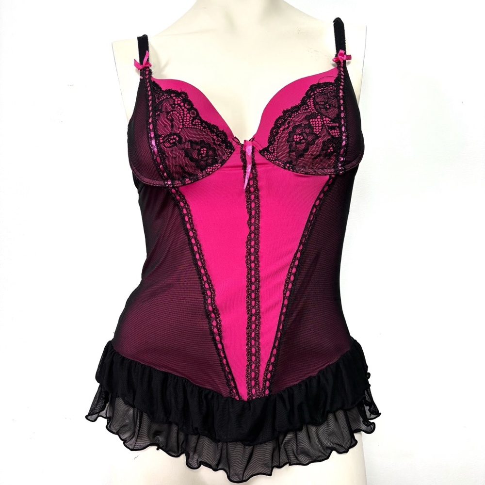 Sophie b. Hot pink bra slip dress